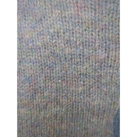 Lands End  Sweater Vintage 100% Wool Ladies Size L Cabled  Sweater Crew Colorful - Picture 5 of 8